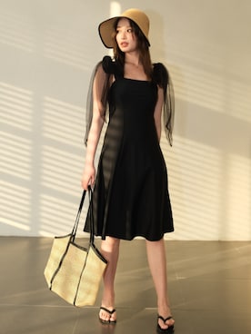 「アイテム（水着、ブラック系）」を使った、OSYAREVOさん（レディース・167cm）の夏コーディネート