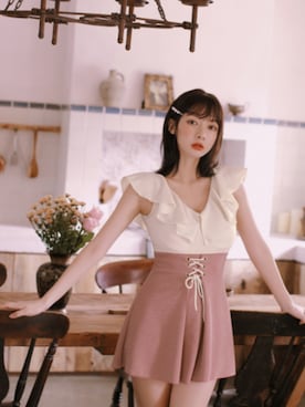 「ロマンチック」｜OSYAREVOさん（レディース・165cm）の夏コーディネート