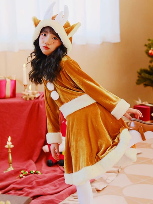 セール】キッズ コスプレ クリスマストナカイ ワンピース