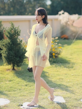 「アイテム（水着/着物・浴衣）」を使った、OSYAREVOさん（レディース・167cm）の夏コーディネート