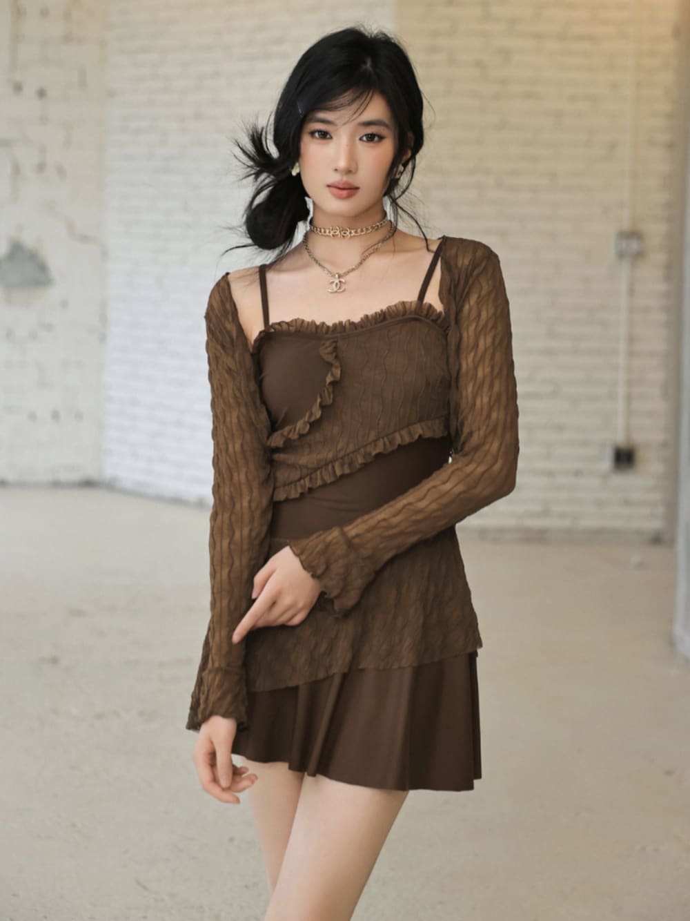 「スポーツミックス、夏服コーデ、夏コーデ、楽チンコーデ、オトナカワイイ、ワンピース、きれいめカジュアル、シアートップス、夏コーデ、韓国ファッション、シンプルカジュアル、ワンピーススタイル、ワントーンコーデ、カジュアルガーリー、OSYAREVO」｜「OSYAREVOの【公式】インスタグラム（その他、その他）」を使った、OSYAREVOさん（レディース・167cm）の夏コーディネートの1枚目の写真