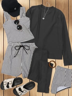 「OSYAREVO（オシャレボ）の【公式】インスタグラム（その他、その他）」を使った、【公式】OSYAREVOさん（レディース・160cm）の夏コーディネート