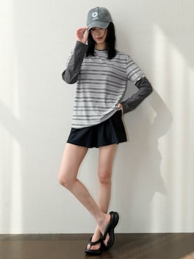 「OSYAREVO（オシャレボ）のアイテム」を使った、【公式】OSYAREVOさん（レディース・165cm）の夏コーディネート