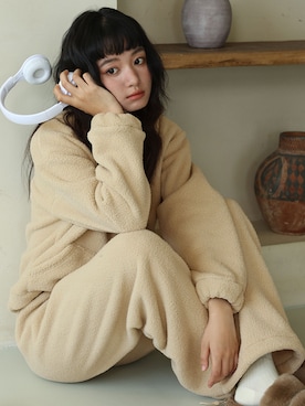 「アイテム（ルームウェア/パジャマ）」を使った、OSYAREVOさん（レディース・166cm）の秋コーディネート