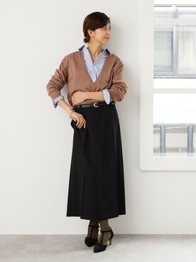 「IENA（イエナ）のアイテム（ニット/セーター）」を使った、sonoさん（レディース・160cm）の夏コーディネート