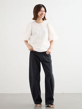 「IENA（イエナ）のアイテム（シャツ/ブラウス）」を使った、sonoさん（レディース・160cm）の夏コーディネート