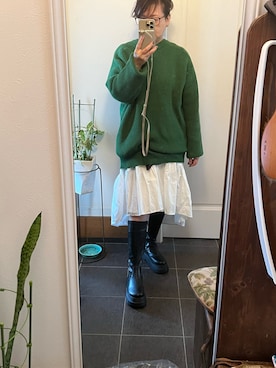 「cocaコーデ」｜「アイテム（ワンピース/ドレス）」を使った、Aki さん（レディース・157cm）の秋コーディネート