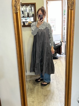 「cocaコーデ」｜「アイテム（ワンピース/ドレス）」を使った、Aki さん（レディース・157cm）の秋コーディネート