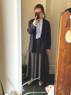 「coca（coca）（コカ）のアイテム（ジャケット/アウター）」を使った、Aki さん（レディース・157cm）の春コーディネート