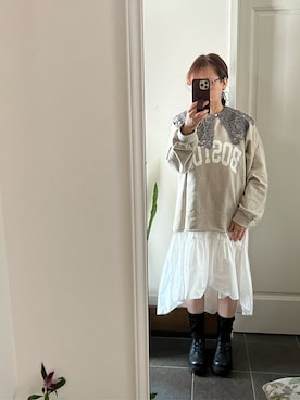 「cocaコーデ」｜「アイテム（ワンピース/ドレス）」を使った、Aki さん（レディース・157cm）の秋コーディネート
