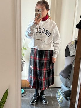 「オニール」｜Aki さん（レディース・157cm）の冬コーディネート