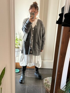 「cocaコーデ」｜「アイテム（ワンピース/ドレス）」を使った、Aki さん（レディース・157cm）の冬コーディネート