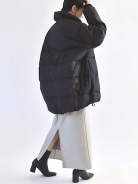 「30代ファッション」｜「アイテム（ダウンジャケット/コート）」を使った、naoさん（レディース・156cm）の冬コーディネート