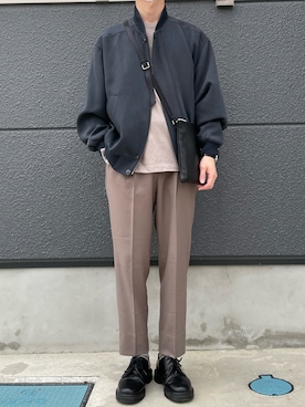 「WYM LIDNM（ウィム バイ リドム）のRELAX DRAPE SET-UP/セットアップ（セットアップ）」を使った、noriさん（メンズ・167cm）の春コーディネート