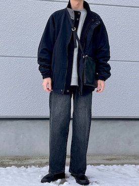「WYM LIDNM（ウィム バイ リドム）のアイテム（スウェット）」を使った、noriさん（メンズ・167cm）の冬コーディネート