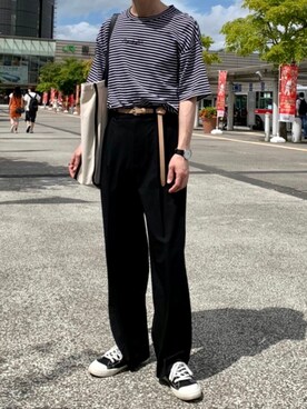 「epnok（エプノック）のアイテム（バッグ）」を使った、noriさん（メンズ・167cm）の秋コーディネート
