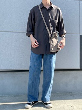 ⭐️完売品⭐️WYM TENCEL RELAX WIDE SHIRT ブルー S