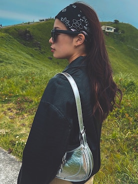 「アイテム（スウェットパンツ）」を使った、manyoさん（レディース・152cm）の秋コーディネート