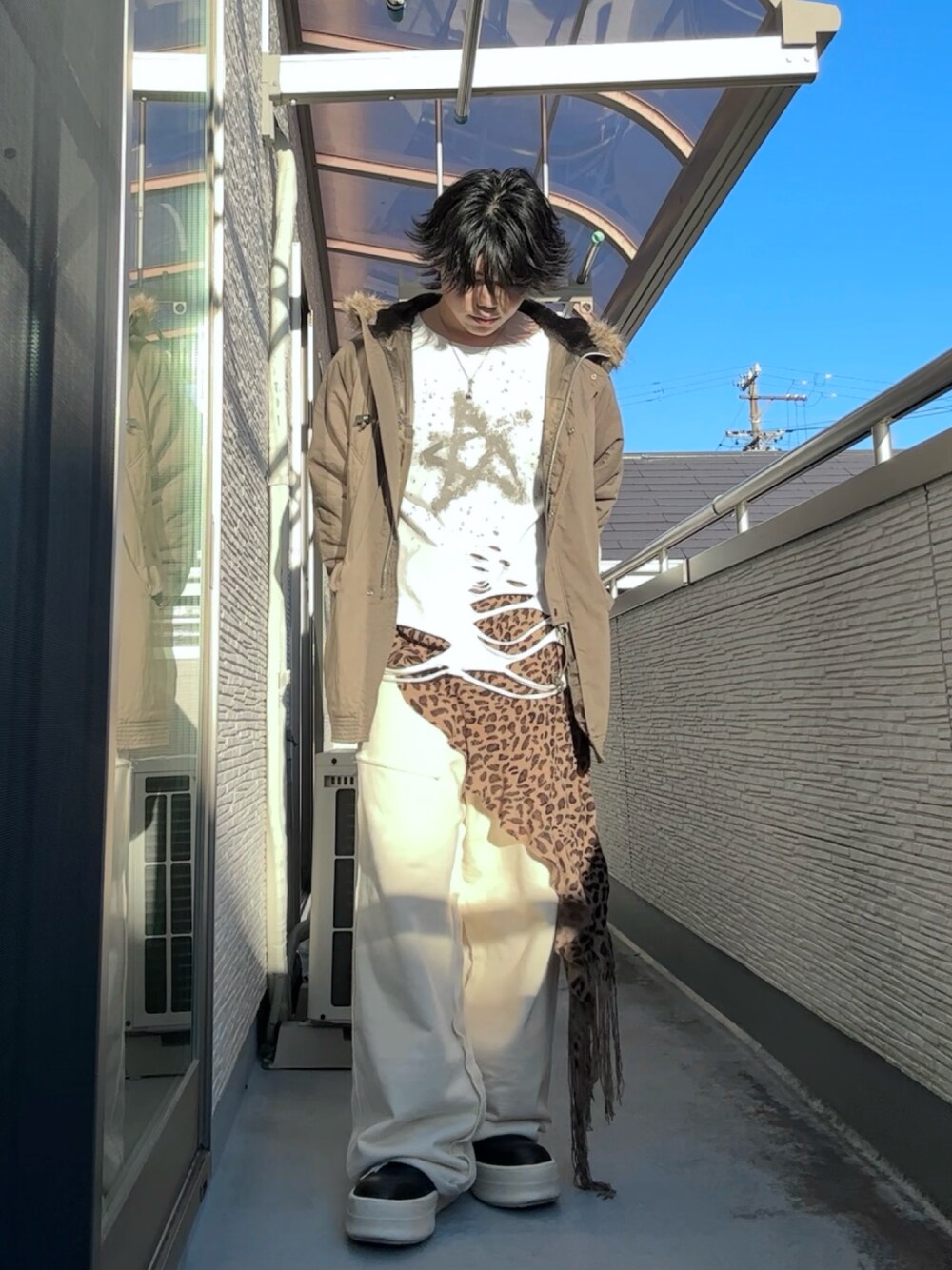 モッズコートを使った「N3B」のメンズ人気ファッションコーディネート