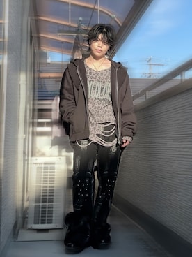 「アイテム（パーカー）」を使った、Toshiさん（メンズ・170cm・20代）の秋コーディネート