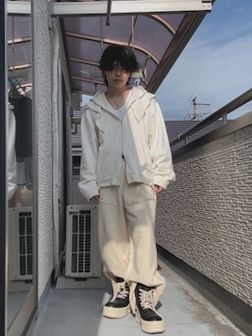 「オールホワイト」｜Toshiさん（メンズ・170cm）の秋コーディネート