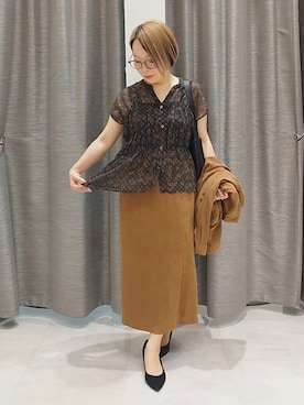 「UNTITLED（アンタイトル）のアイテム（スカート）」を使った、sugiさん（レディース・153cm）の秋コーディネート