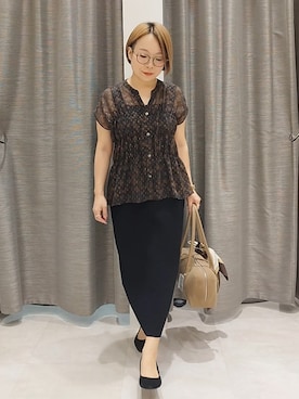 「UNTITLED（アンタイトル）のアイテム（シャツ/ブラウス）」を使った、sugiさん（レディース・153cm）の秋コーディネート