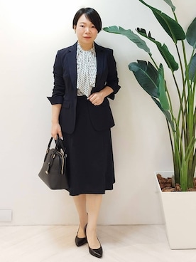 「レディーススーツ」｜sugiさん（レディース・153cm）の春コーディネート