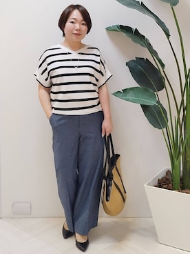 「INDIVI（インディヴィ）のアイテム」を使った、sugiさん（レディース・153cm）の春コーディネート