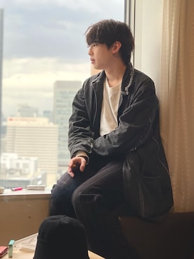 「LEMAIRE（ルメール）のアイテム（帽子）」を使った、しばたけいごさん（メンズ・170cm）の夏コーディネート
