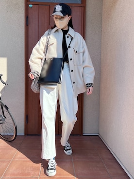 「Ray BEAMS（レイビームス）のアイテム（ブルゾン）」を使った、reoさん（レディース・170cm）の冬コーディネート