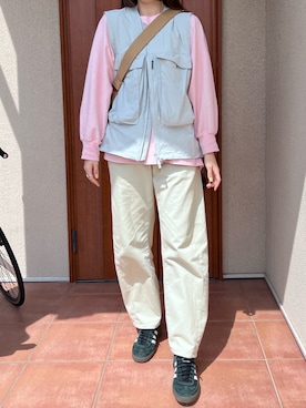 「BRADY（ブレディー）のBrady | ARIEL TROUT LARGE（ショルダーバッグ）」を使った、reoさん（レディース・170cm）の春コーディネート