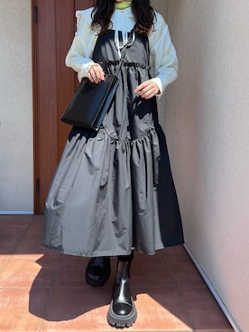 「BALENCIAGA」｜「アイテム（ワンピース/ドレス）」を使った、reoさん（レディース・170cm）の春コーディネート