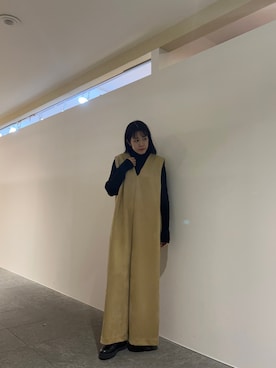 「kbf_ootd」｜「アイテム（サロペット/オーバーオール）」を使った、maikoさん（レディース・159cm）の冬コーディネート