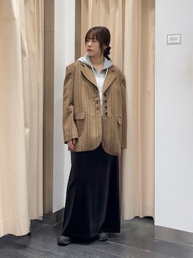 「アイテム（ジャケット/アウター、オレンジ系）」を使った、maikoさん（レディース・159cm）の秋コーディネート