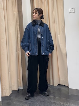 「冬の注目アウター」｜「アイテム（ジャケット/アウター）」を使った、maikoさん（レディース・159cm）の秋コーディネート