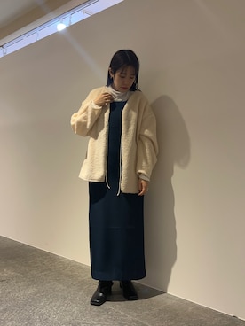 「ハイネックトップス」｜maikoさん（レディース・159cm）の冬コーディネート