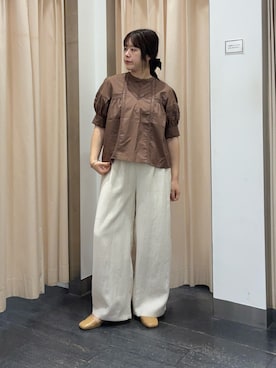 「KBF（ケイビーエフ）のアイテム（パンツ）」を使った、maikoさん（レディース・159cm）の春コーディネート