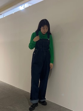 「kbf_ootd」｜「アイテム（サロペット/オーバーオール）」を使った、maikoさん（レディース・159cm）の冬コーディネート