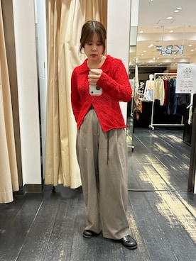 「KBF（ケイビーエフ）のアイテム（トップス）」を使った、maikoさん（レディース・159cm）の春コーディネート