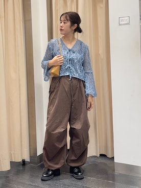 「アイテム（カーディガン/ボレロ）」を使った、maikoさん（レディース・159cm）の夏コーディネート