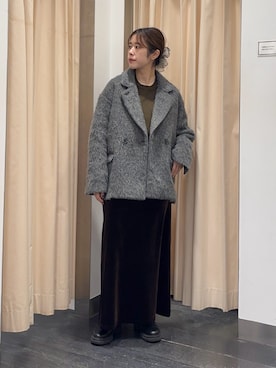 「冬の注目アウター」｜「アイテム（その他アウター）」を使った、maikoさん（レディース・159cm）の秋コーディネート