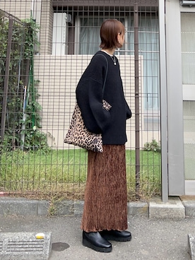 「アイテム（トートバッグ）」を使った、ＫＲさん（レディース・159cm）の秋コーディネート