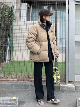 「アイテム（ダウンジャケット/コート）」を使った、ＫＲさん（レディース・159cm）の冬コーディネート