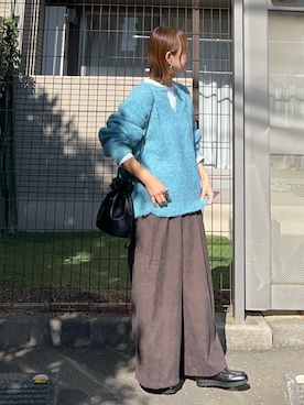 「アイテム（スラックス）」を使った、ＫＲさん（レディース・159cm）の秋コーディネート