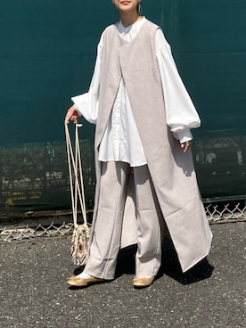 「はじめましてコーデ」｜「アイテム（アクセサリー）」を使った、ＫＲさん（レディース・159cm）の春コーディネート