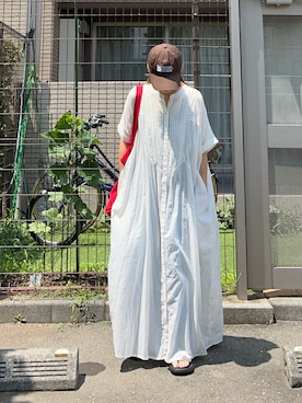 「アイテム（トートバッグ）」を使った、ＫＲさん（レディース・159cm）の夏コーディネート