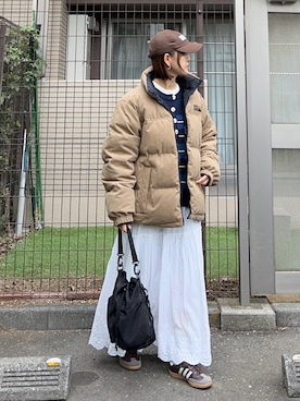 「アイテム（キャップ）」を使った、ＫＲさん（レディース・159cm）の秋コーディネート