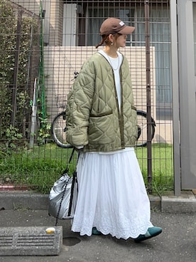 「アイテム（ノーカラーコート）」を使った、ＫＲさん（レディース・159cm）の秋コーディネート