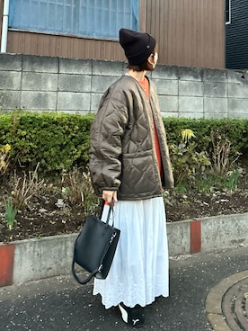 「アイテム（ノーカラーコート）」を使った、ＫＲさん（レディース・159cm）の冬コーディネート